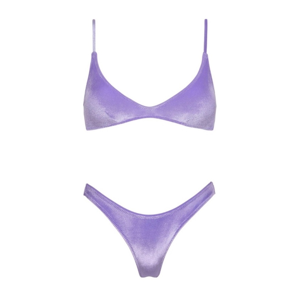 Triangl Maia Bikini Set in Purple Velvet